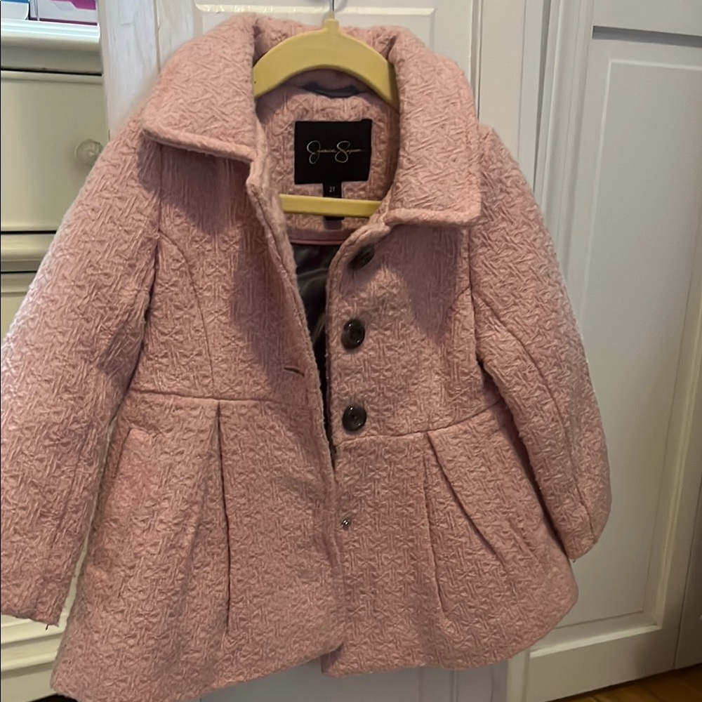 Jessica Simpson Pink Kids Pea Coat
